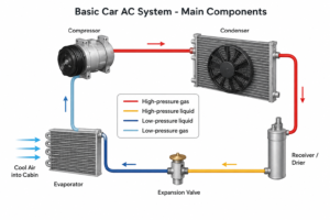 Auto AC Components Diagram