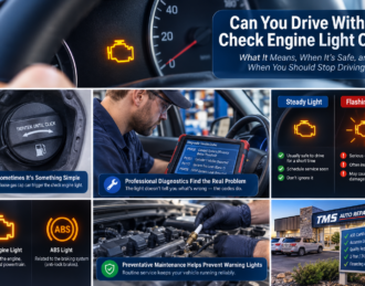 Can you drive with a check engine light on infographic